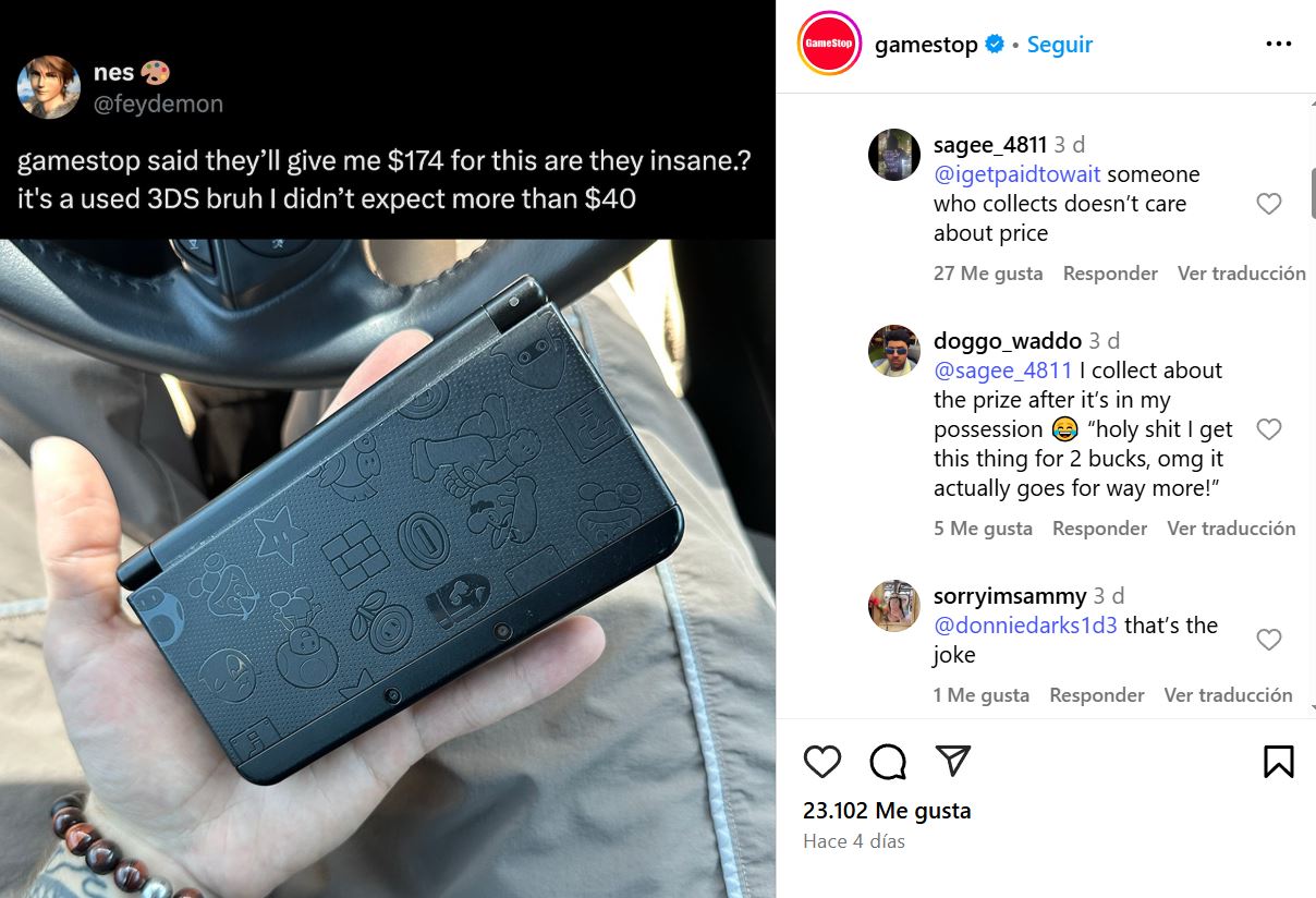Jugador descubrió que su Nintendo 3DS valía mucho dinero en tiendas