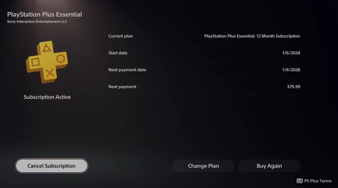 Cancelar la suscripción de PS Plus puede ser confuso