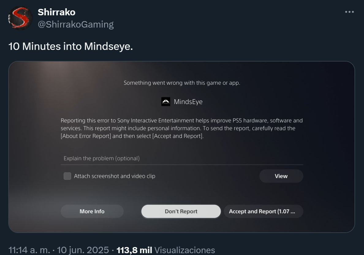 MindsEye tiene muchos problemas técnicos