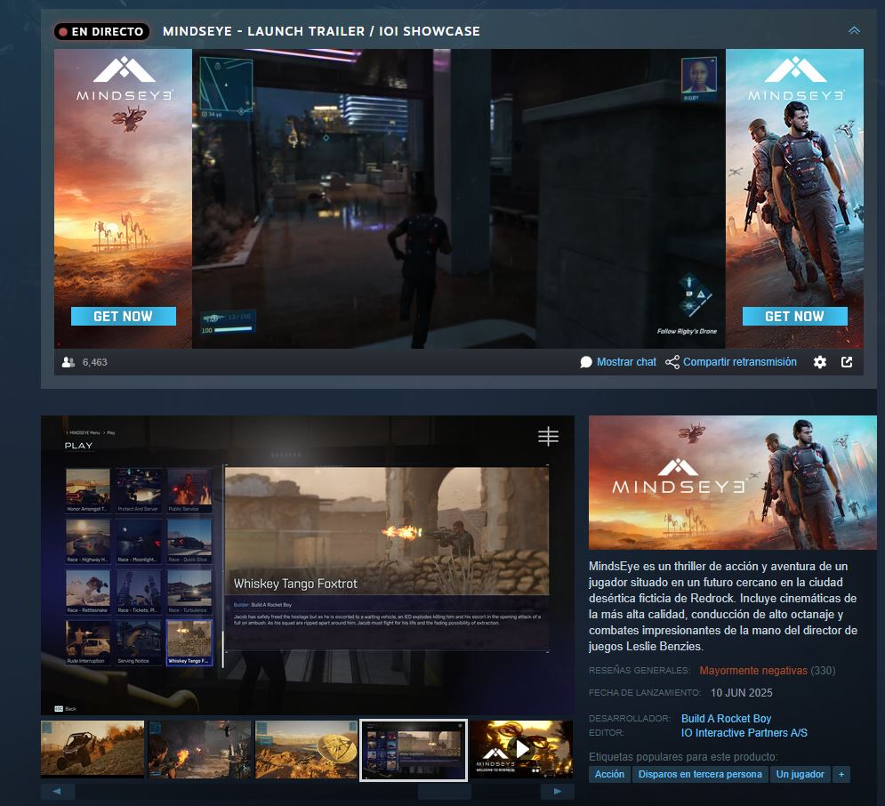 MindsEye debutó con reseñas negativas en Steam