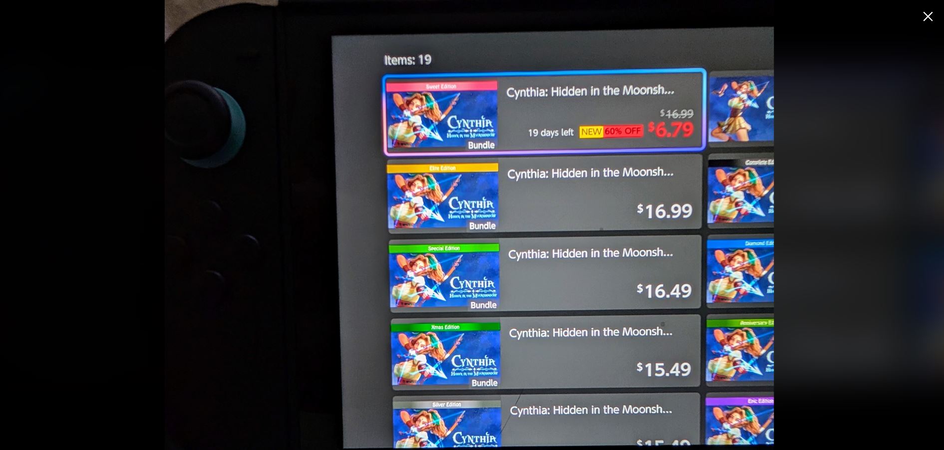La tienda digital del Nintendo Switch 2 tiene 19 versiones de Cynthia: Hidden in the Moonshadow