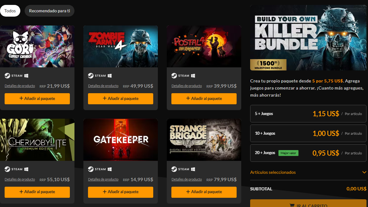Bundle de Fanatical de juegos para la Steam Deck